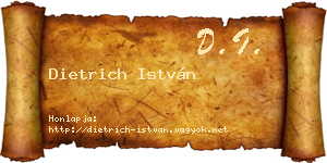 Dietrich István névjegykártya
