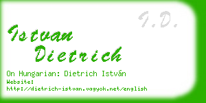 istvan dietrich business card